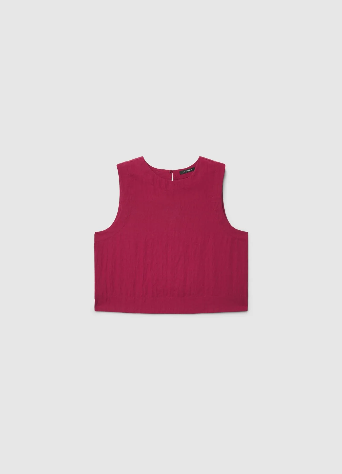 Blusa smanicata a tinta unita - Image 4