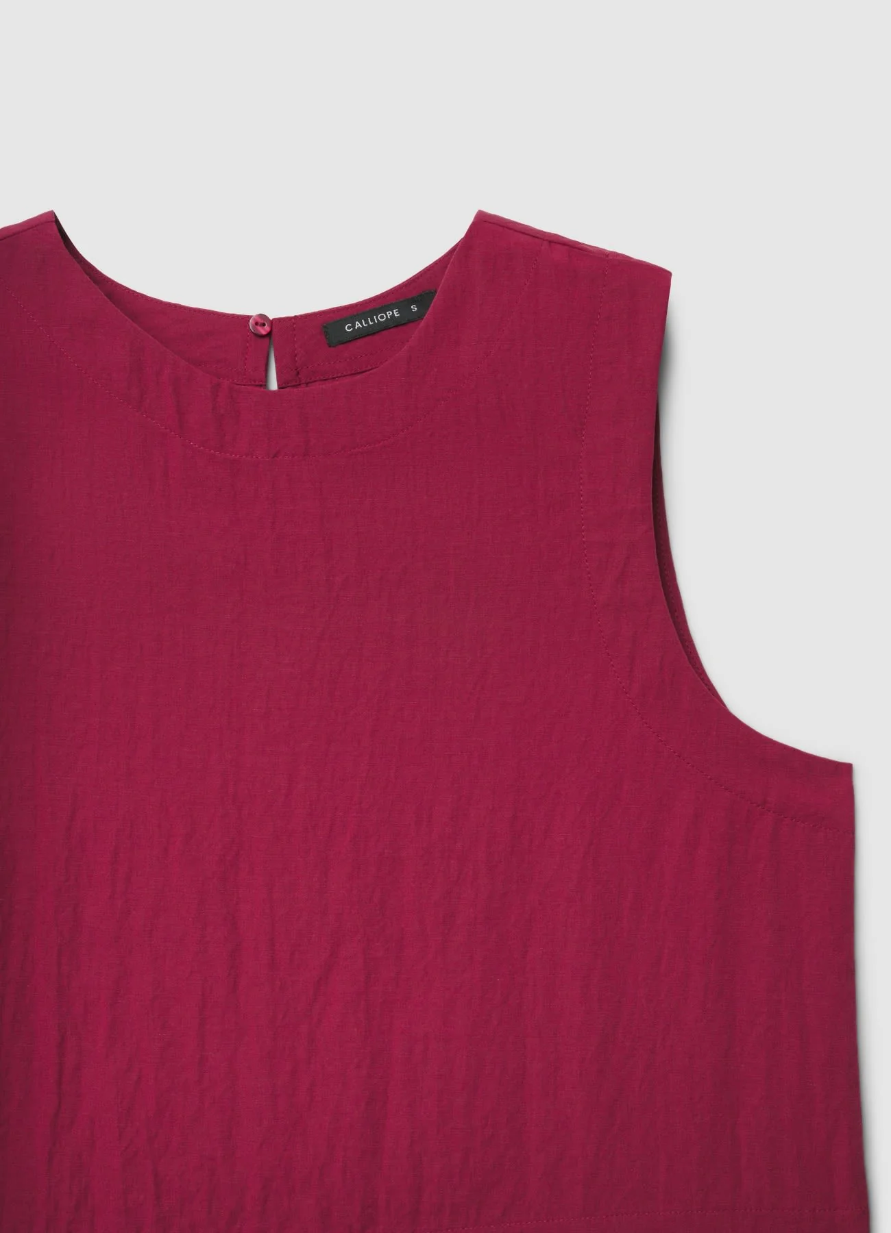 Blusa smanicata a tinta unita - Image 6