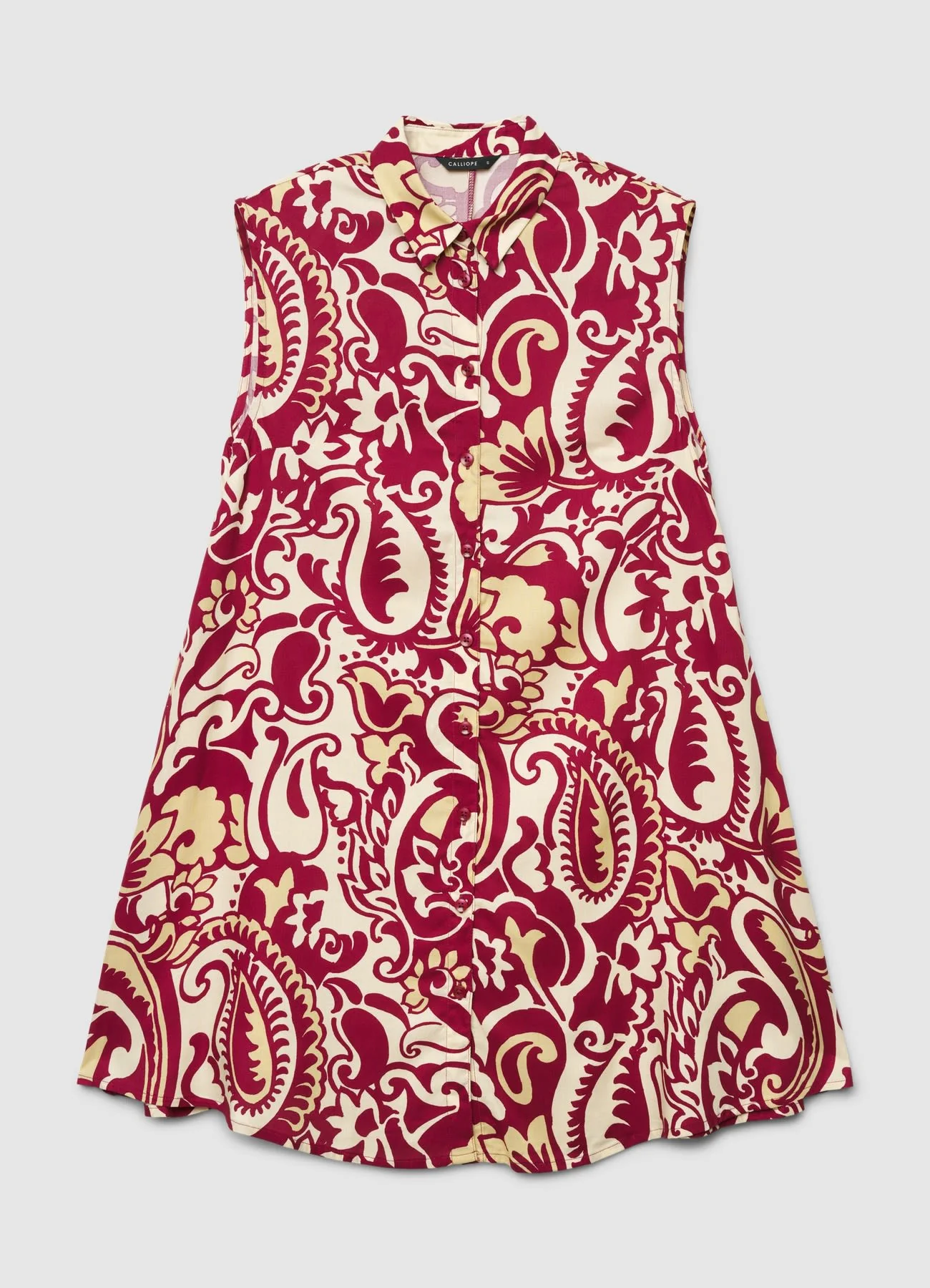 Blusa smanicata con stampa paisley - Image 4