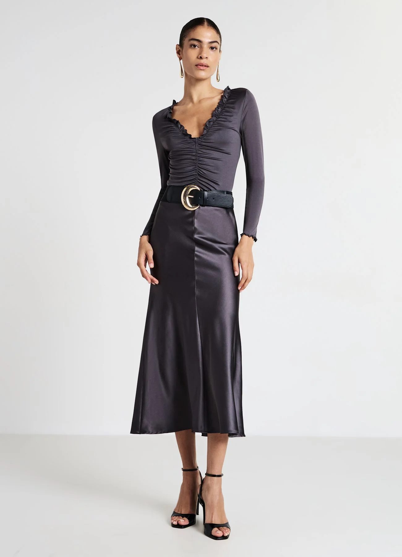 Body con arriccio e volant - Image 2