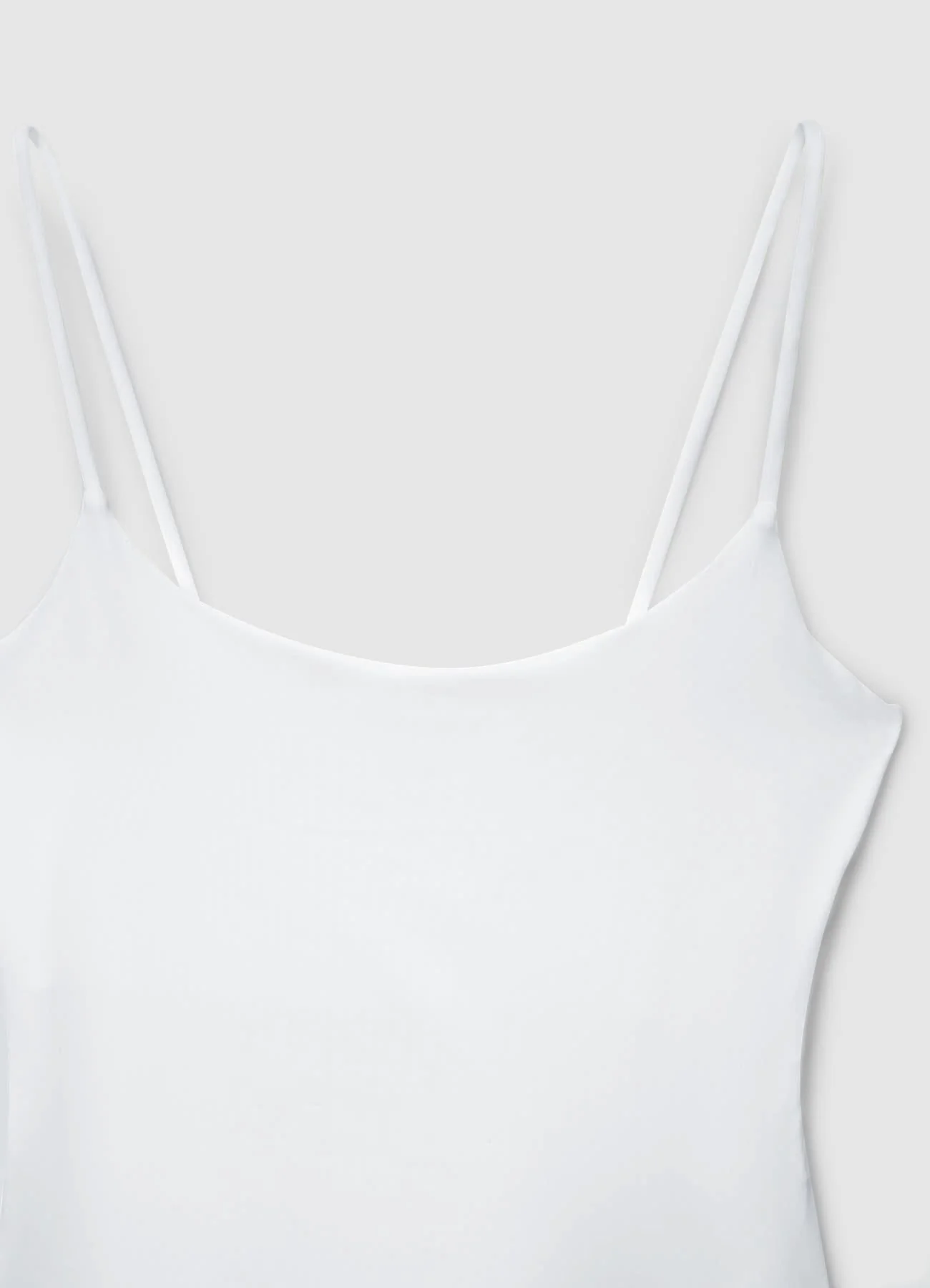 Body con spalline sottili a tinta unita - Image 6