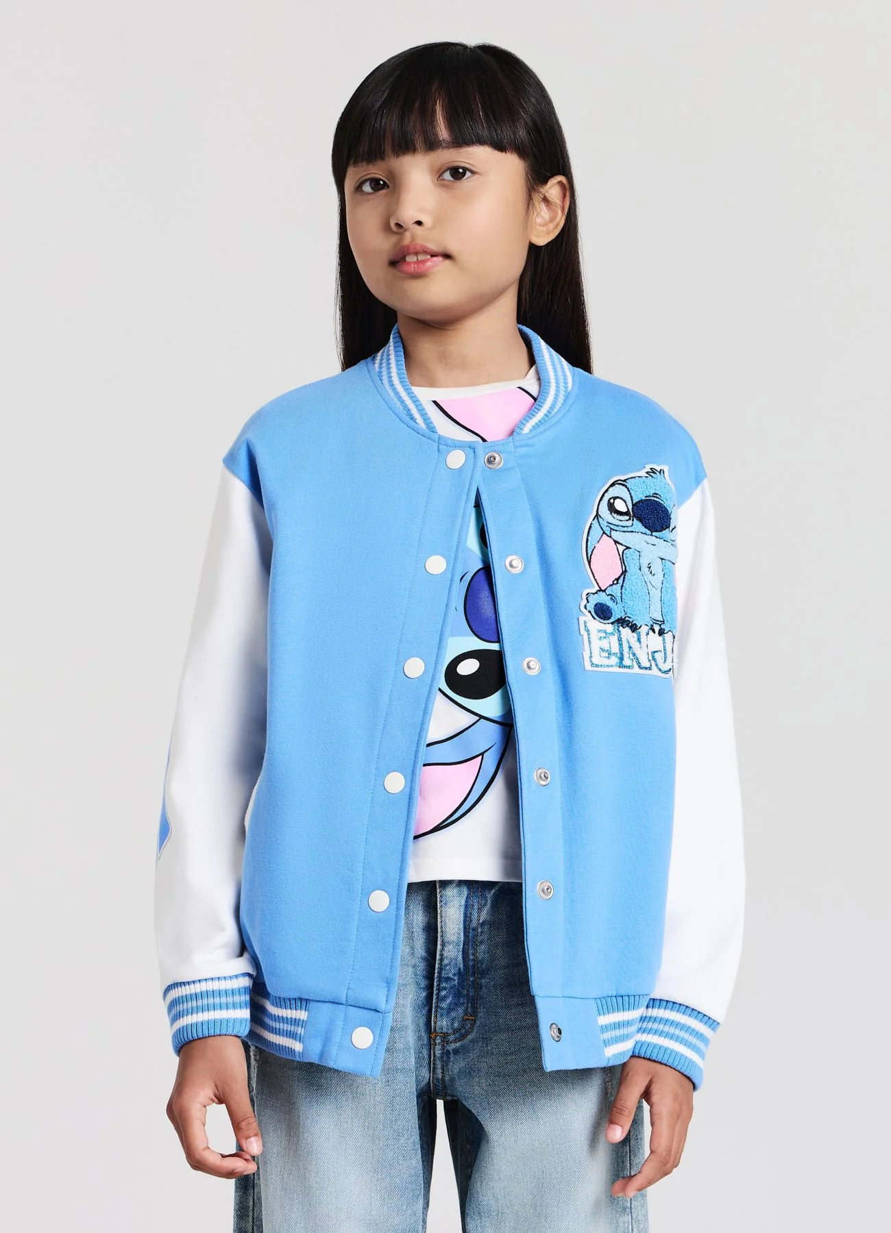 Bomber college con stampa Stitch - Image 3