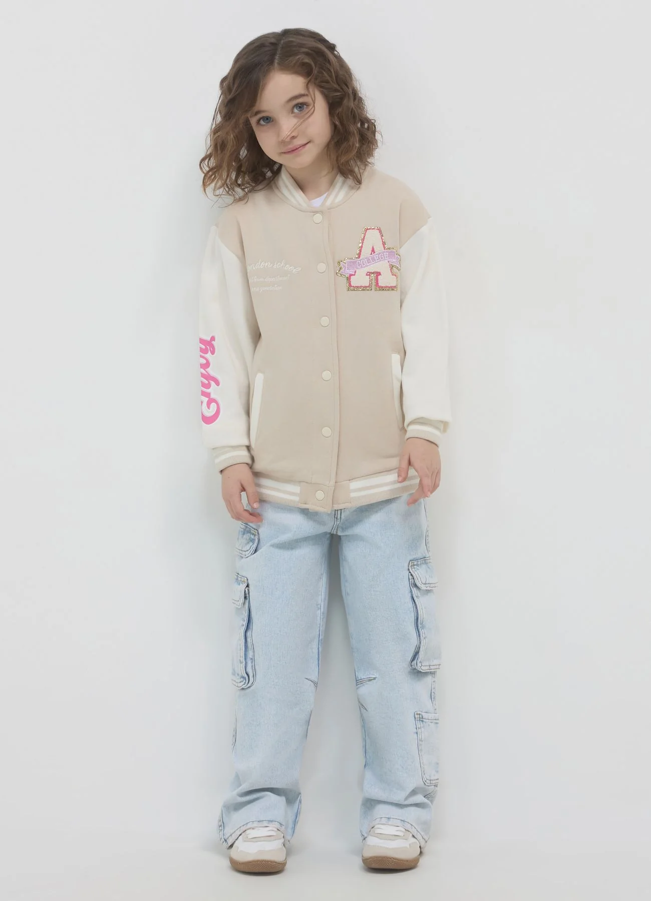 Bomber college con stampe e ricamo - Image 2