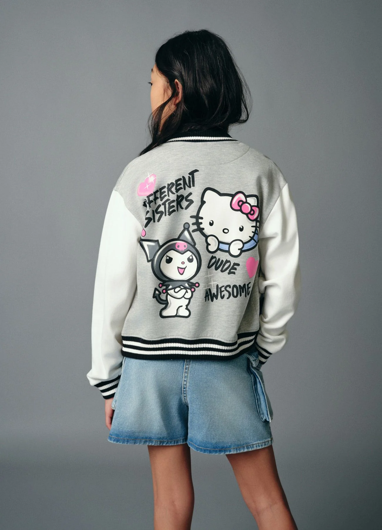 Bomber college stampa Hello Kitty e Kuromi - Image 7