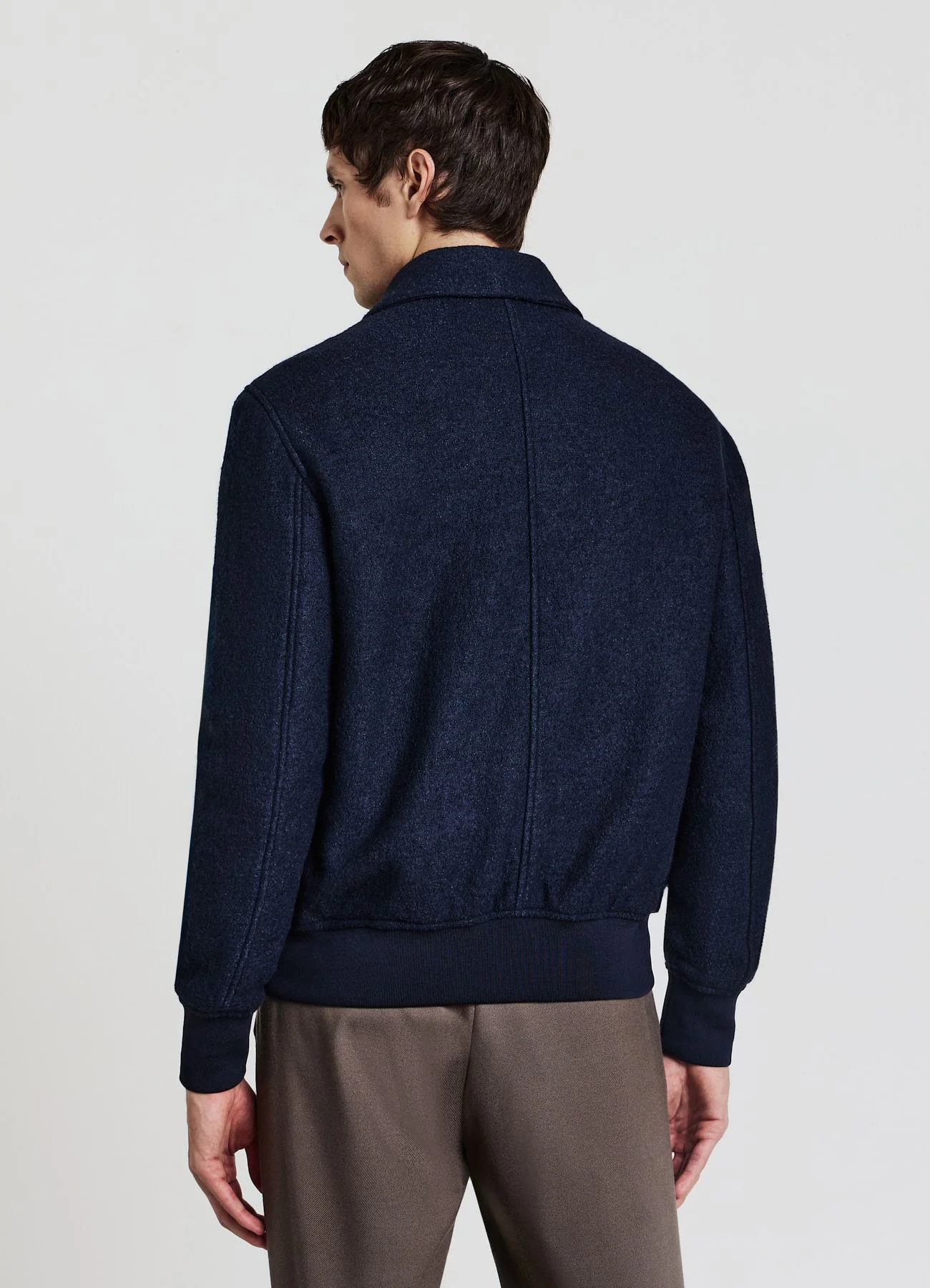 Bomber lana cotta con tasche - Image 3