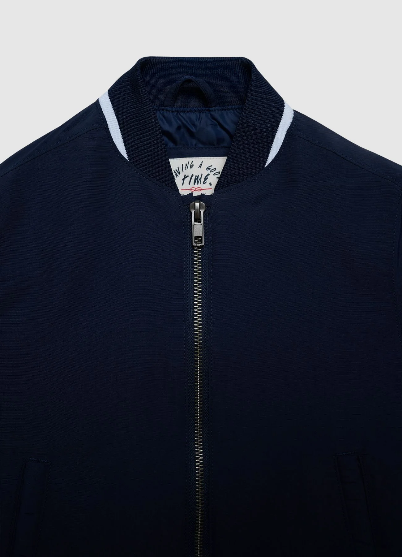 Bomber tinta unita con zip - Image 3