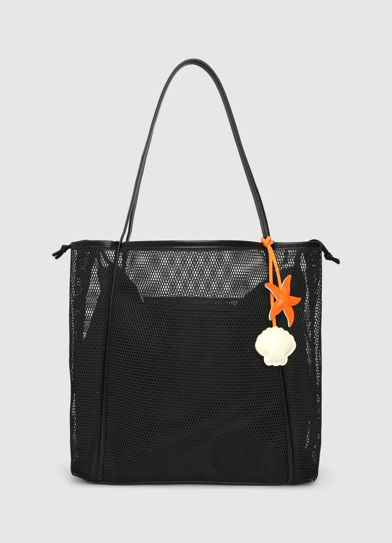 Borsa a rete da mare con charm decorativi - Image 3