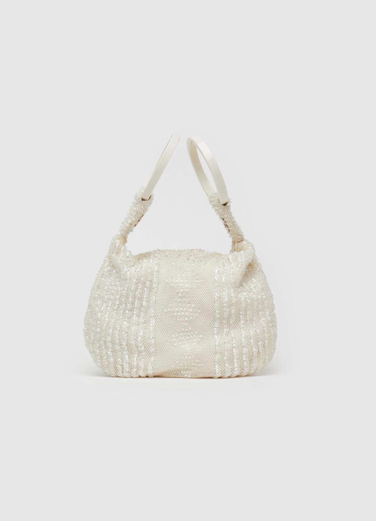 Borsa piccola con perline e doppio manico ad anello - Image 3