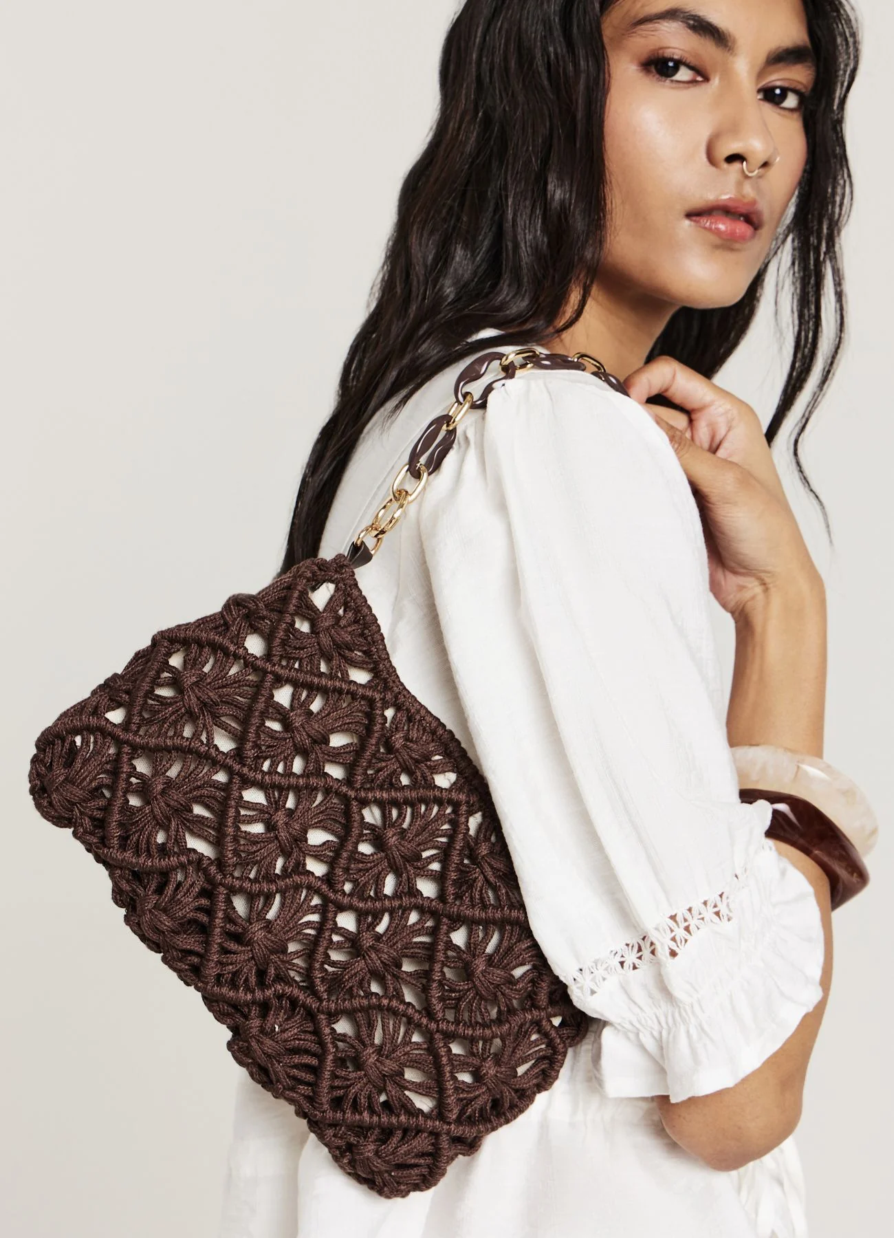 Borsa spalla in corda