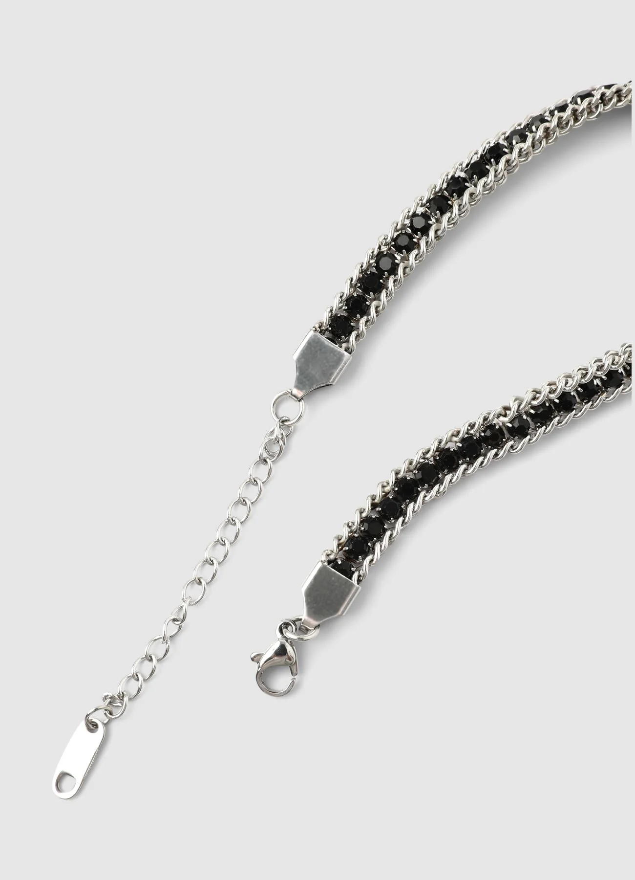Bracciale con catena e cristalli