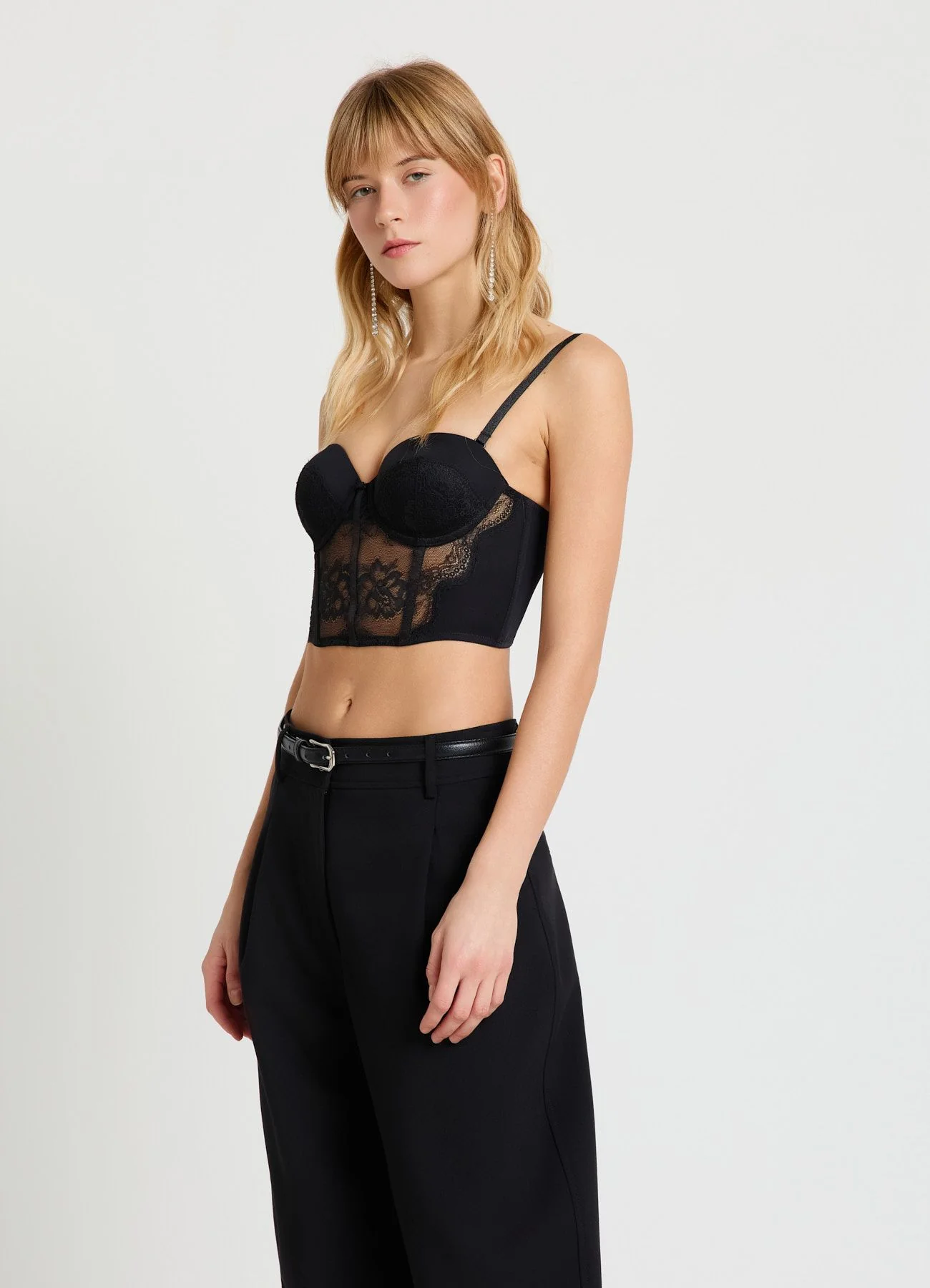 Bustier push up con pizzo