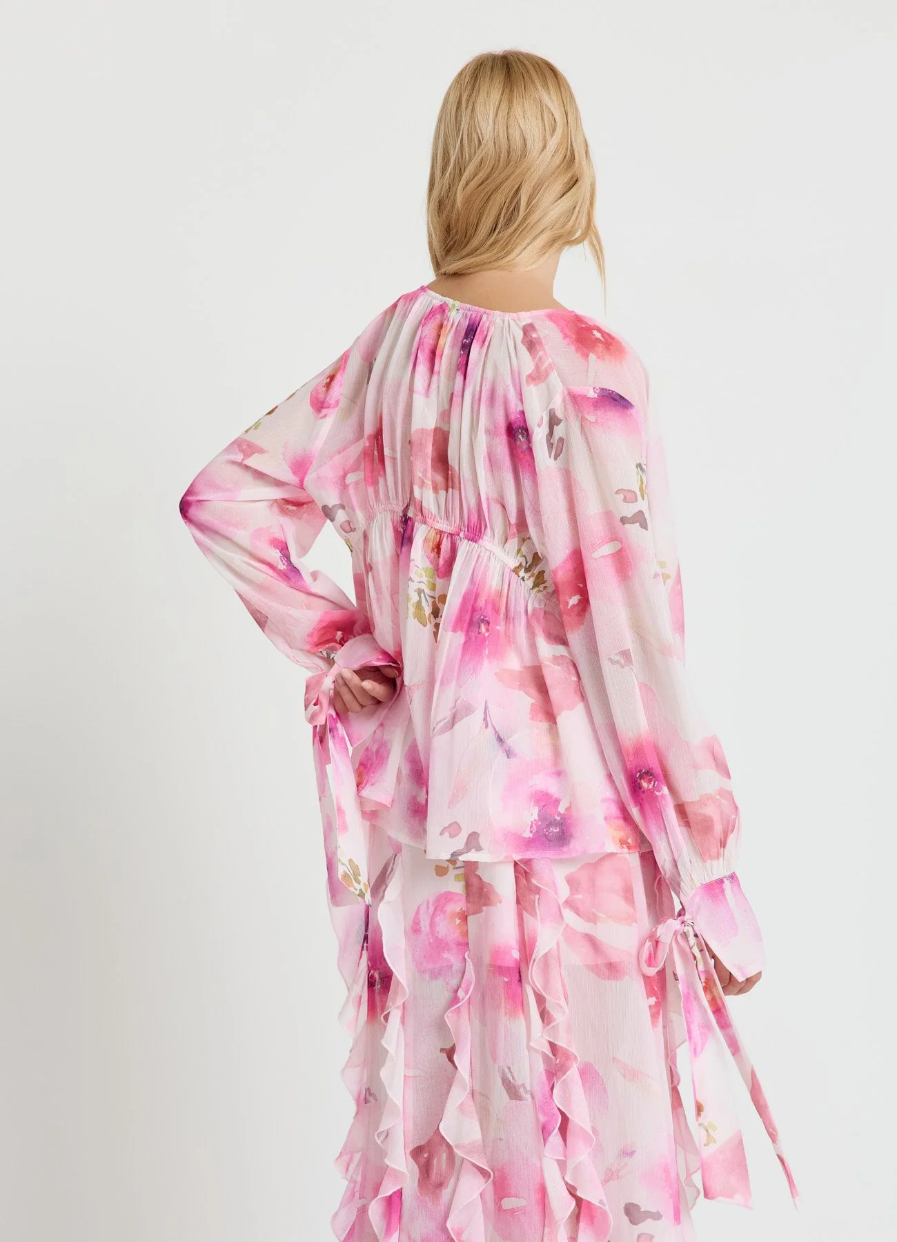 Camicia a fiori e fiocco - Image 2