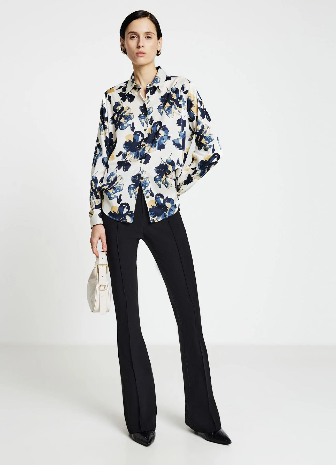 Camicia a fiori similsatin - Image 3