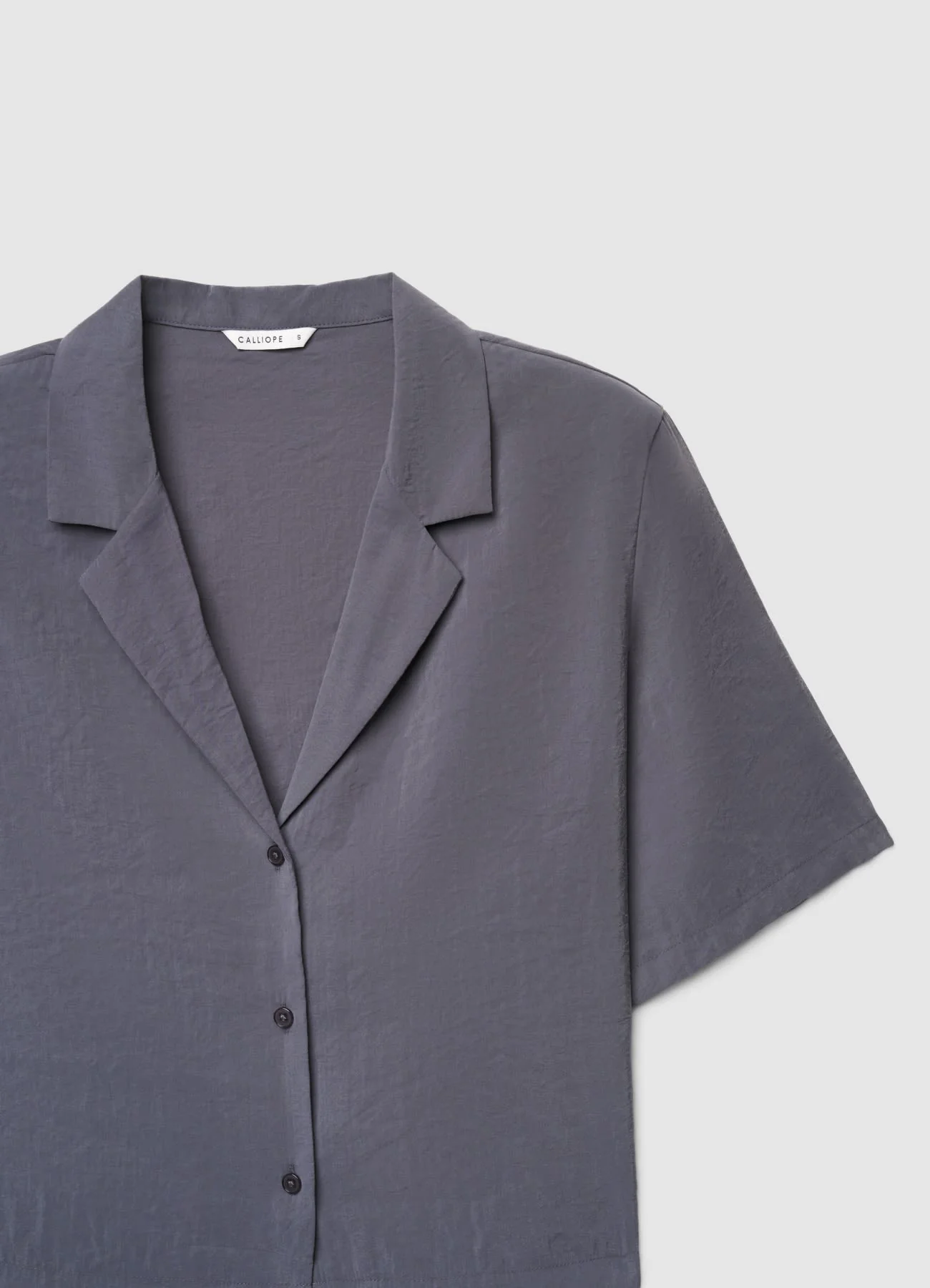 Camicia a maniche corte con colletto a revers - Image 6