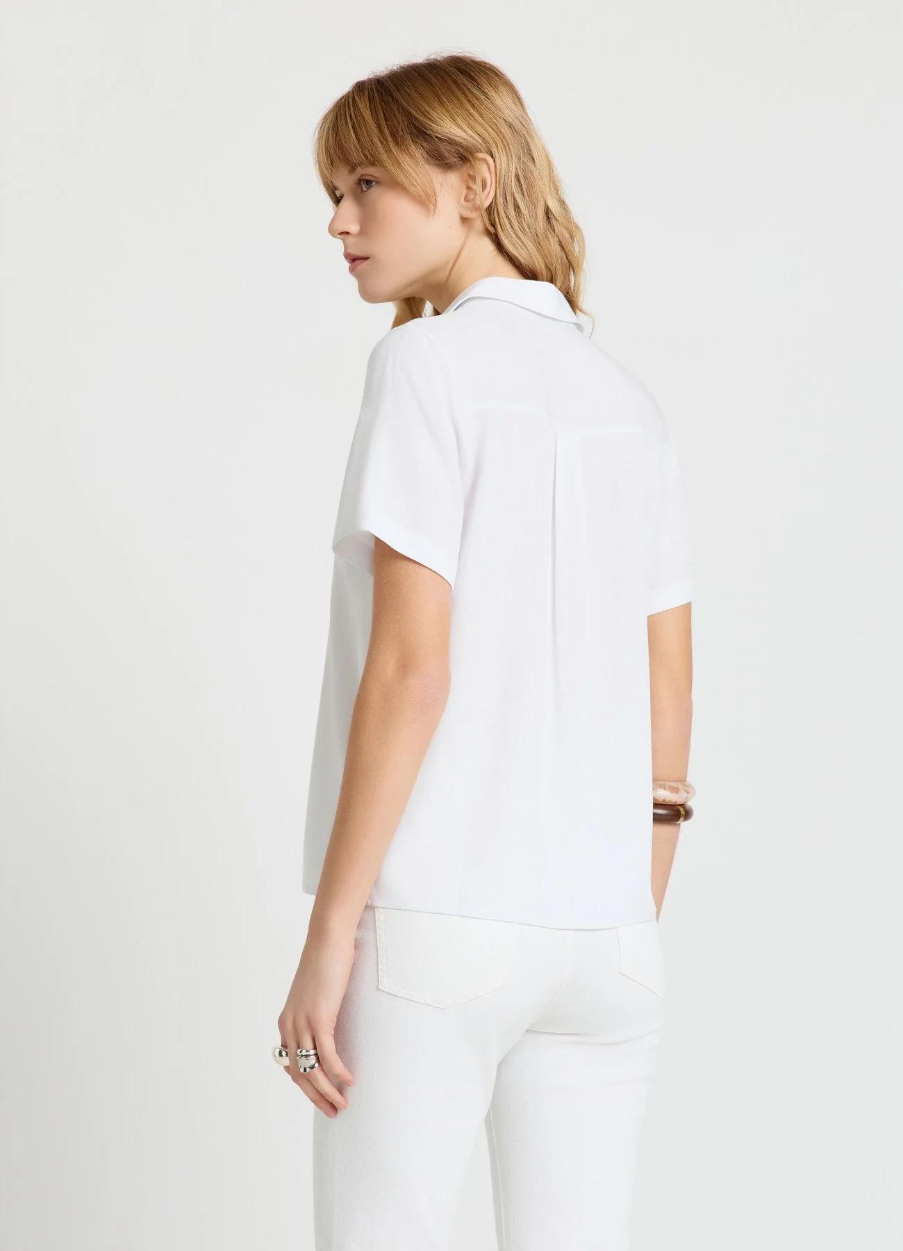 Camicia a maniche corte tinta unita - Image 3