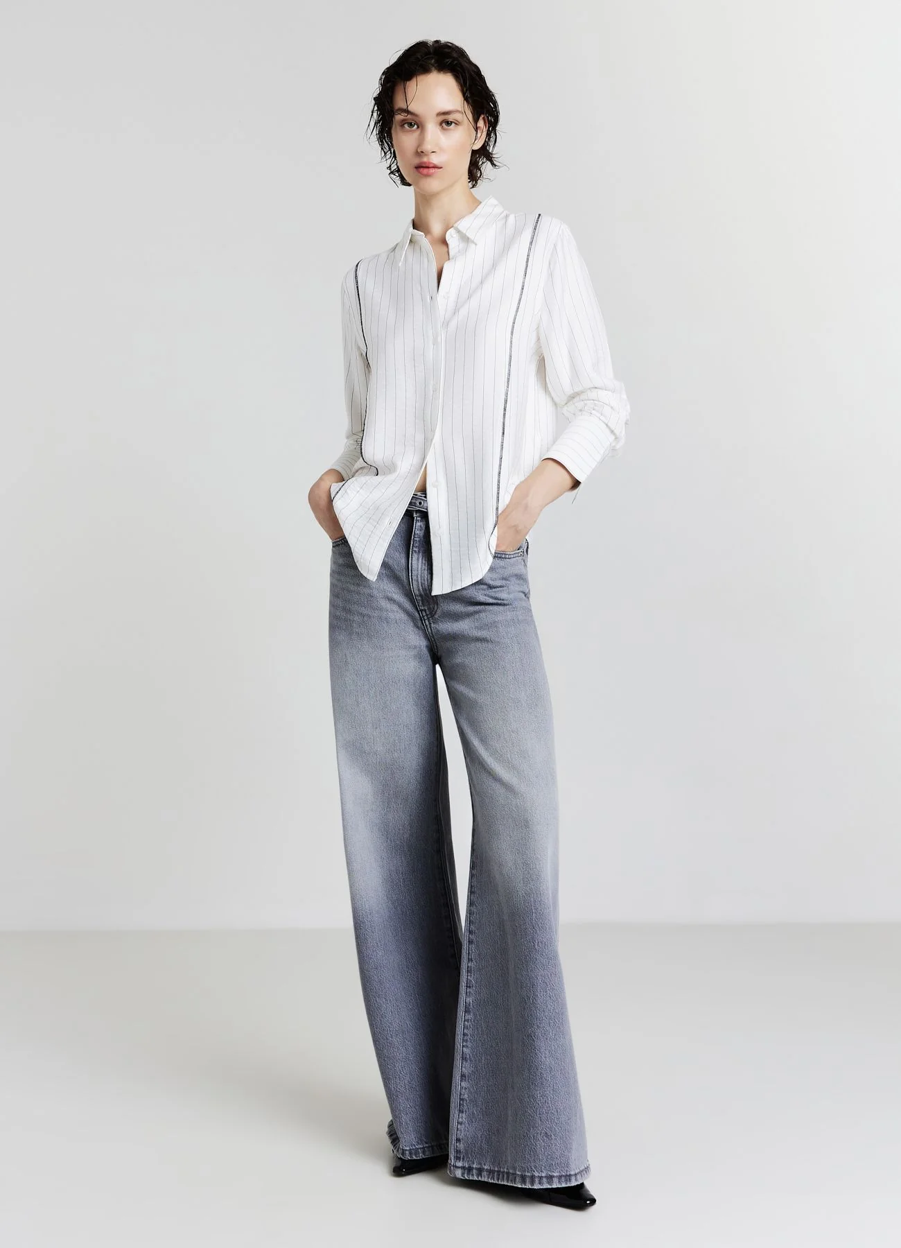 Camicia a maniche lunghe con righe - Image 4