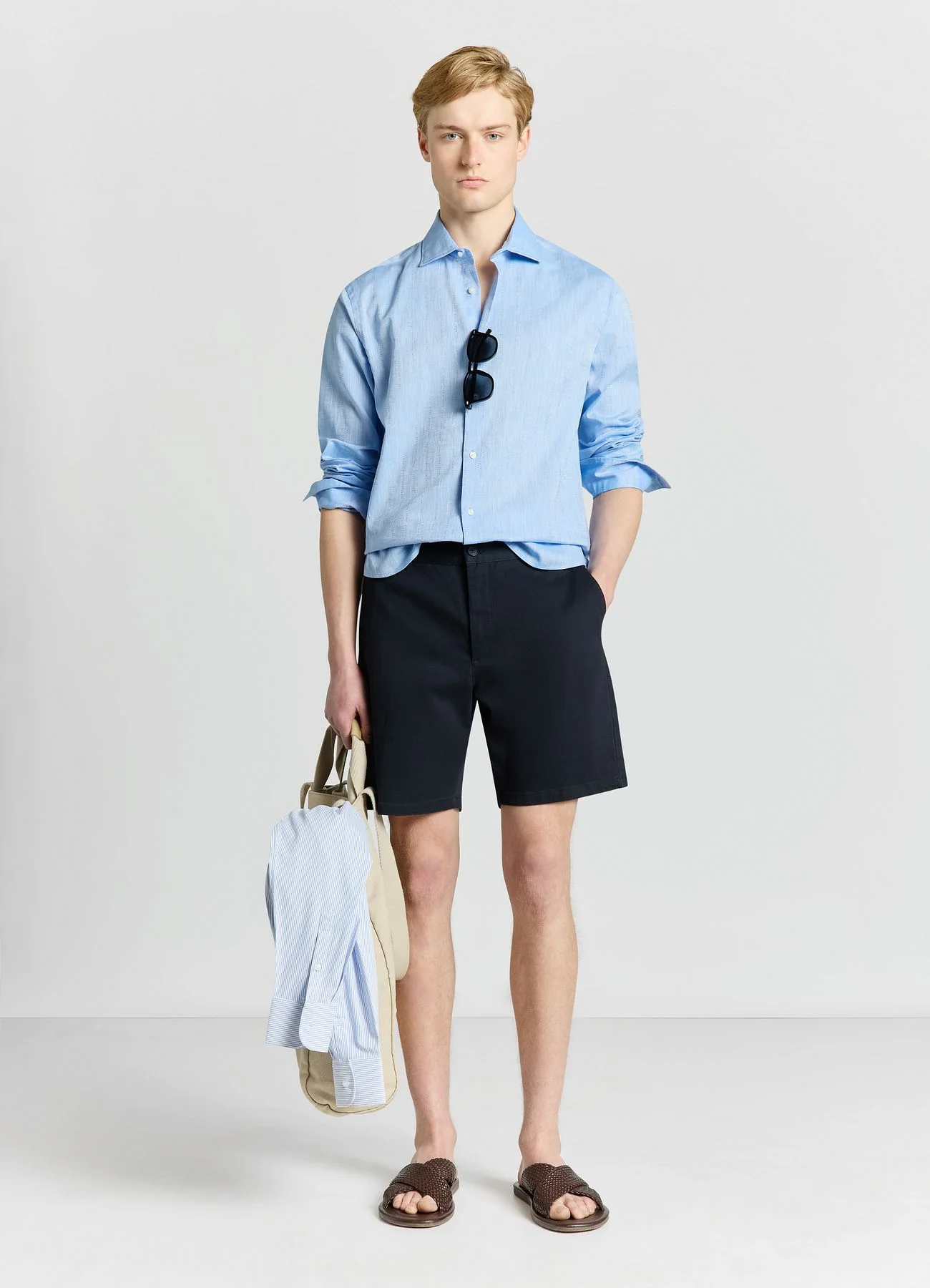 Camicia a righe con colletto classico - Image 2