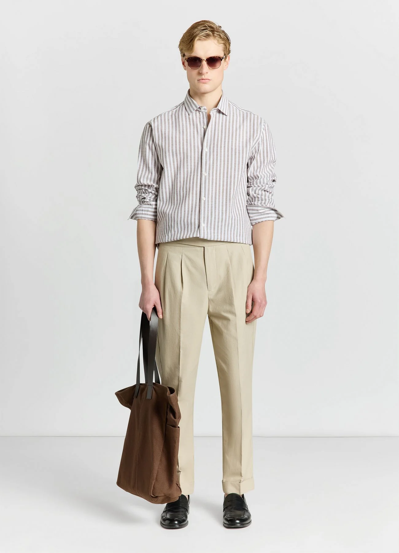 Camicia a righe con colletto classico - Image 3