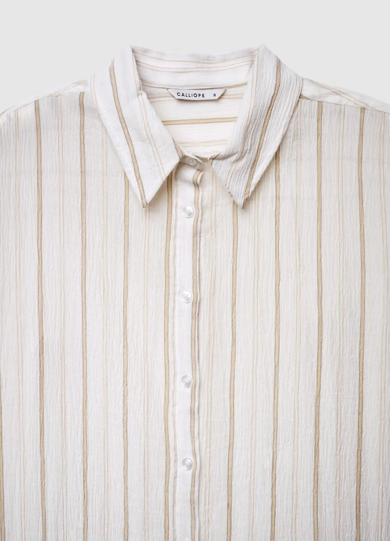 Camicia a righe con effetto crinkle - Image 6