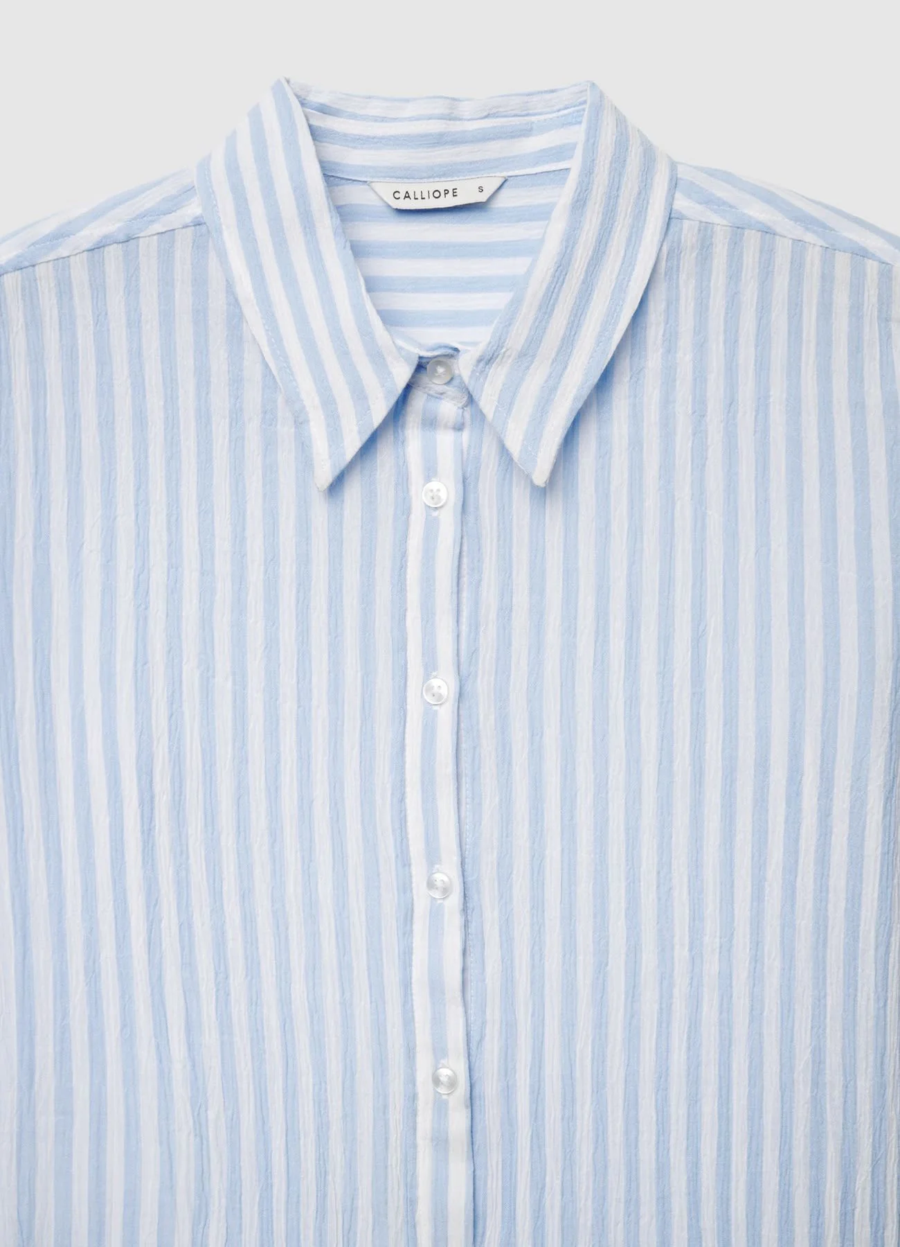 Camicia a righe con effetto crinkle - Image 6