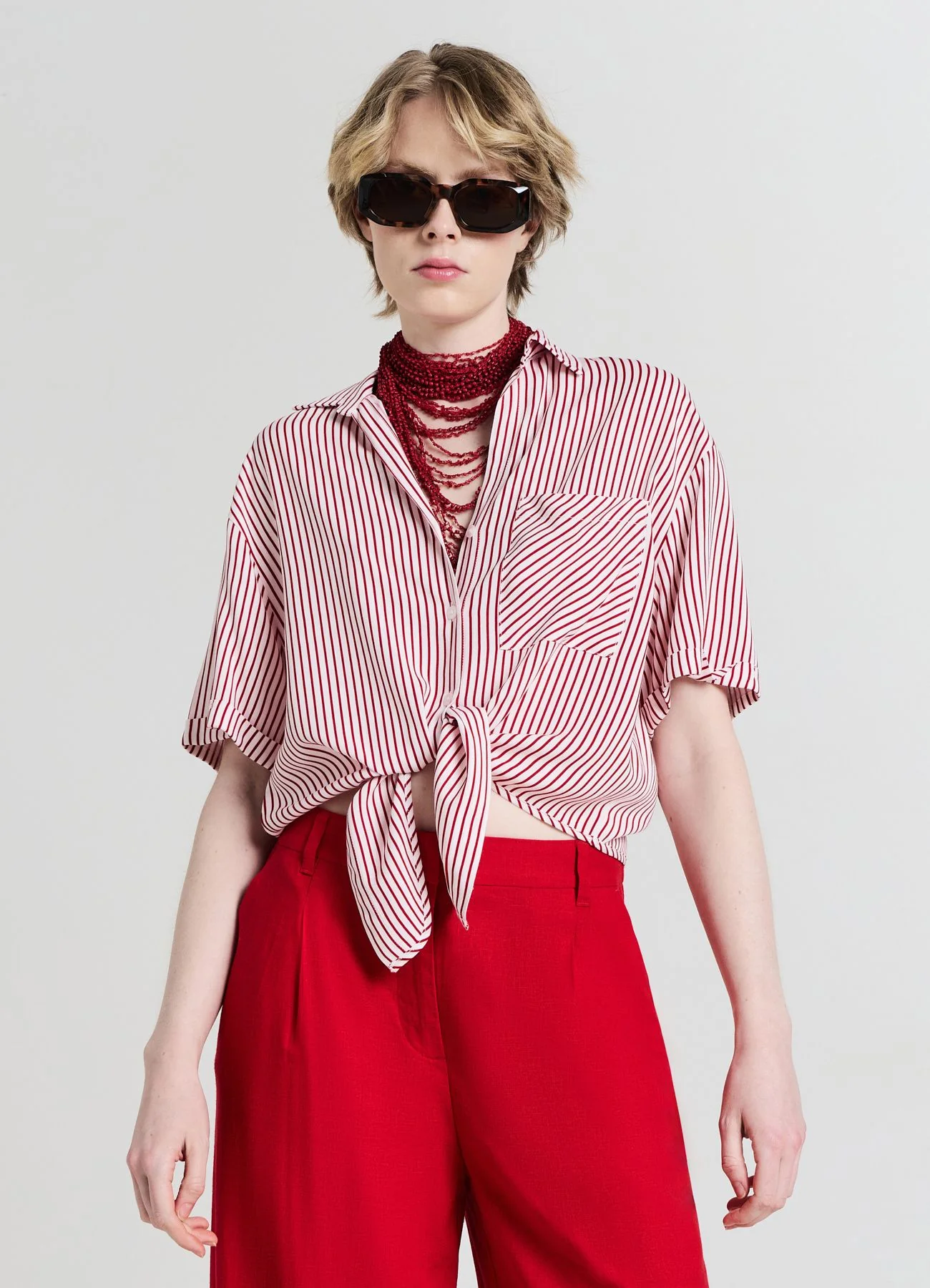 Camicia a righe con nodo - Image 3