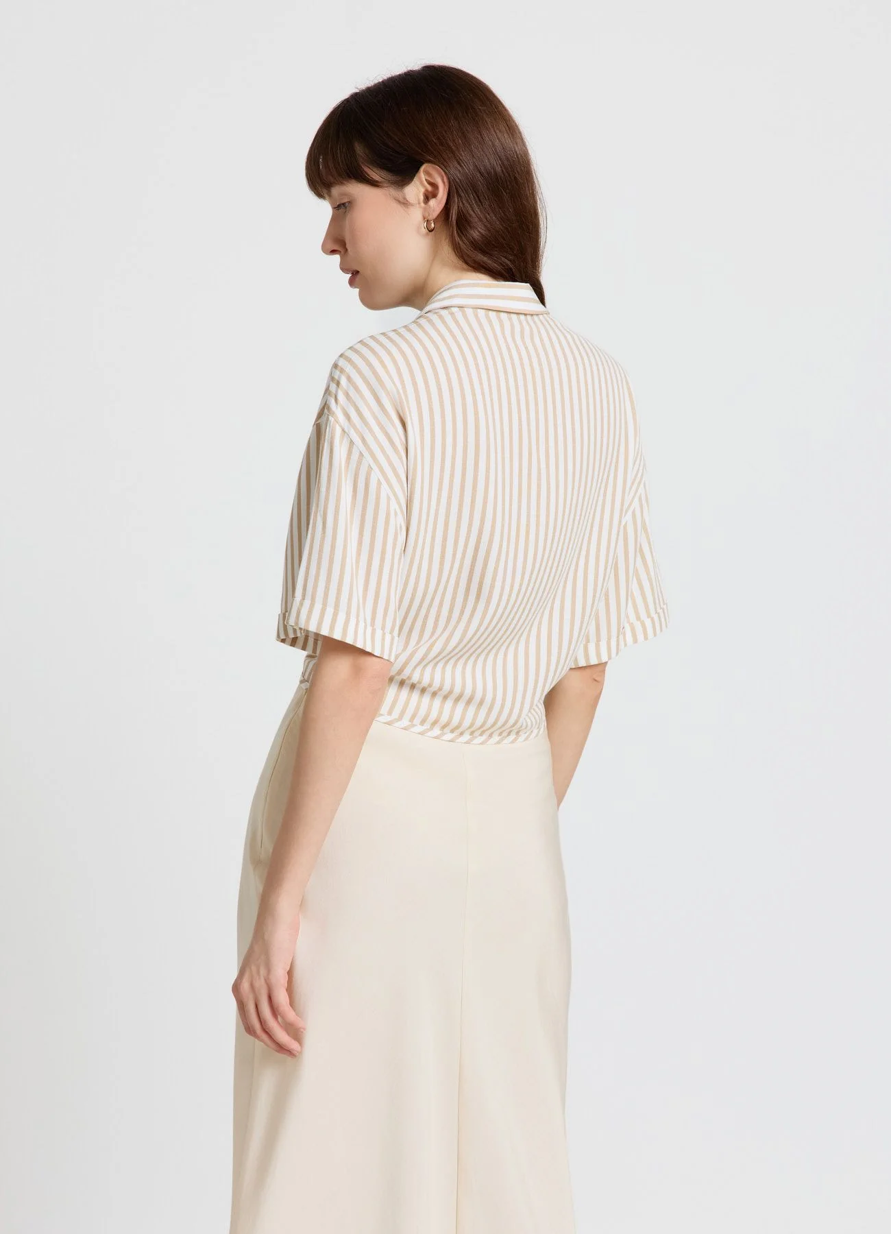 Camicia a righe con nodo frontale - Image 3