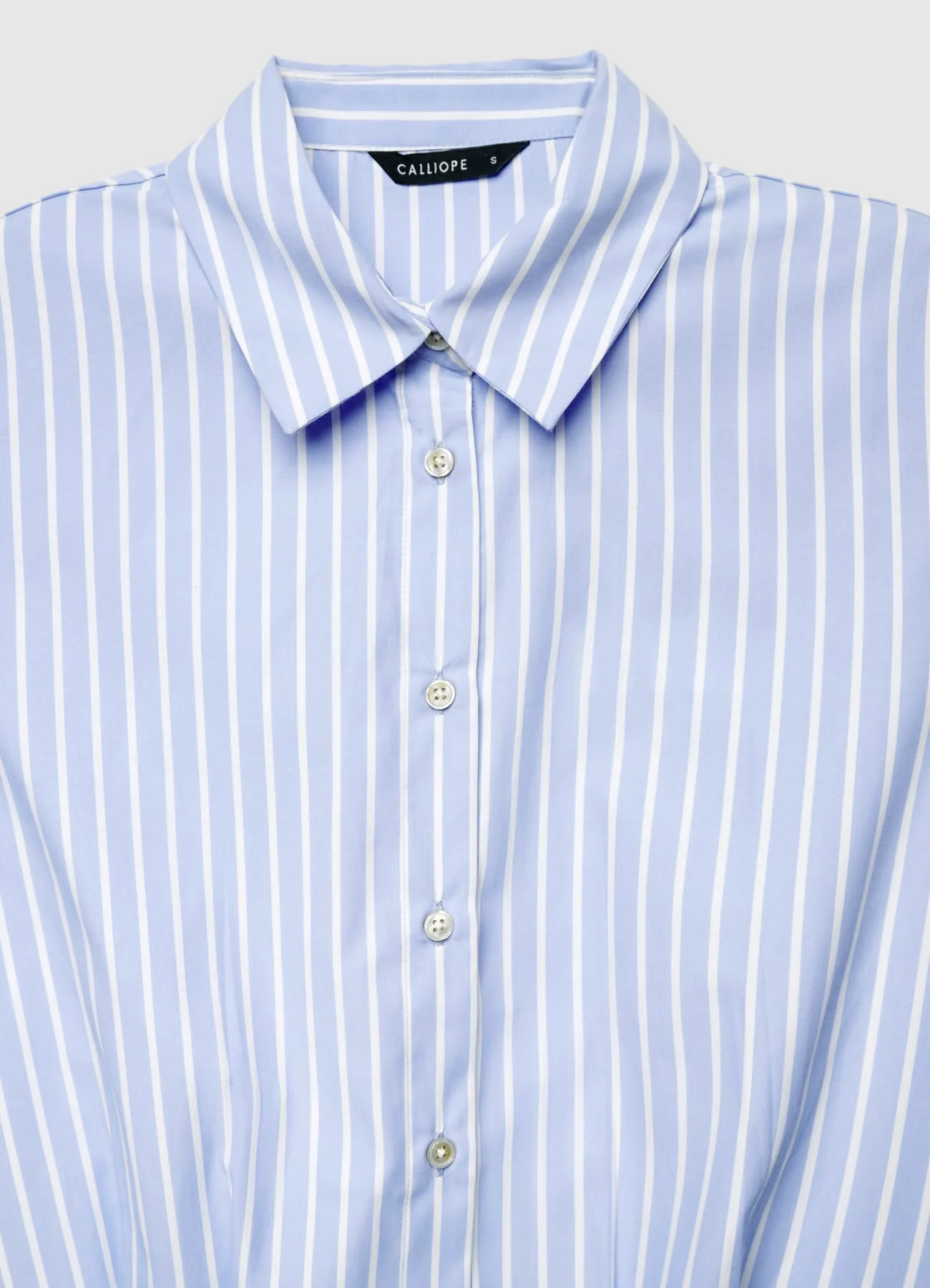 Camicia a righe con pinces crop - Image 5