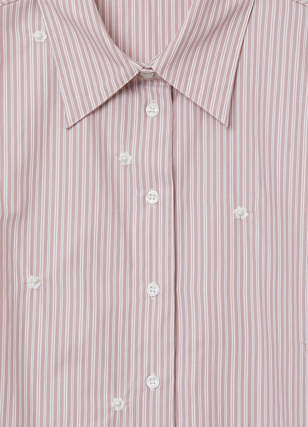 Camicia a righe con ricami e perle - Image 5