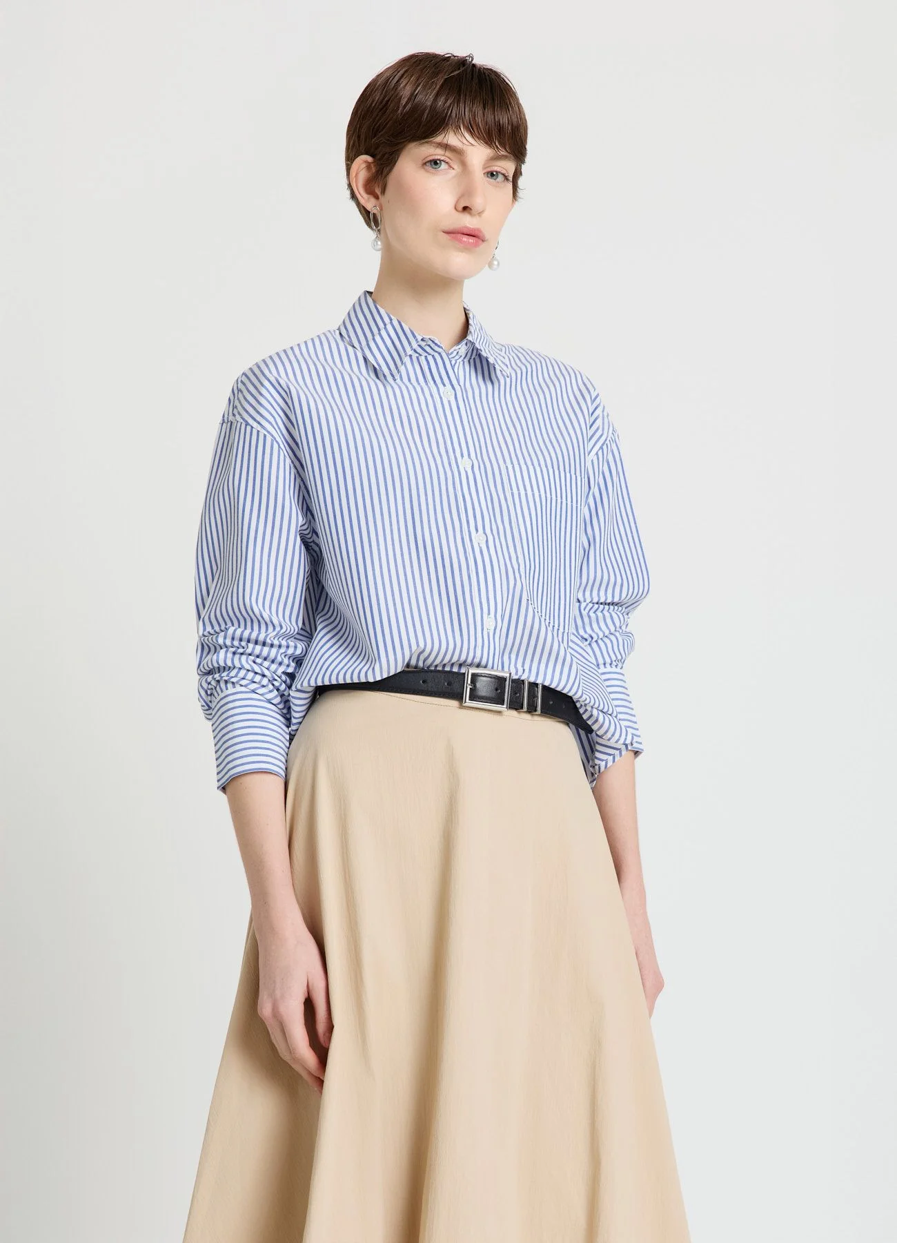 Camicia a righe con taschino