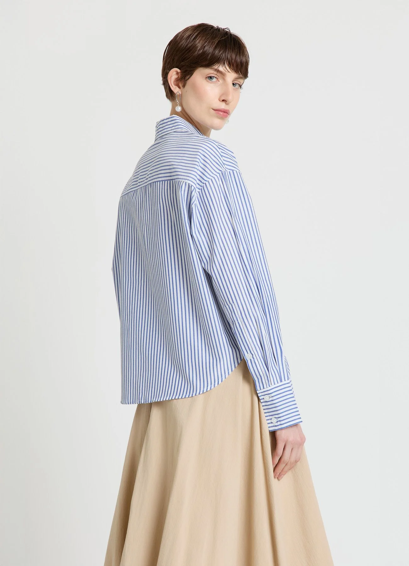 Camicia a righe con taschino - Image 2