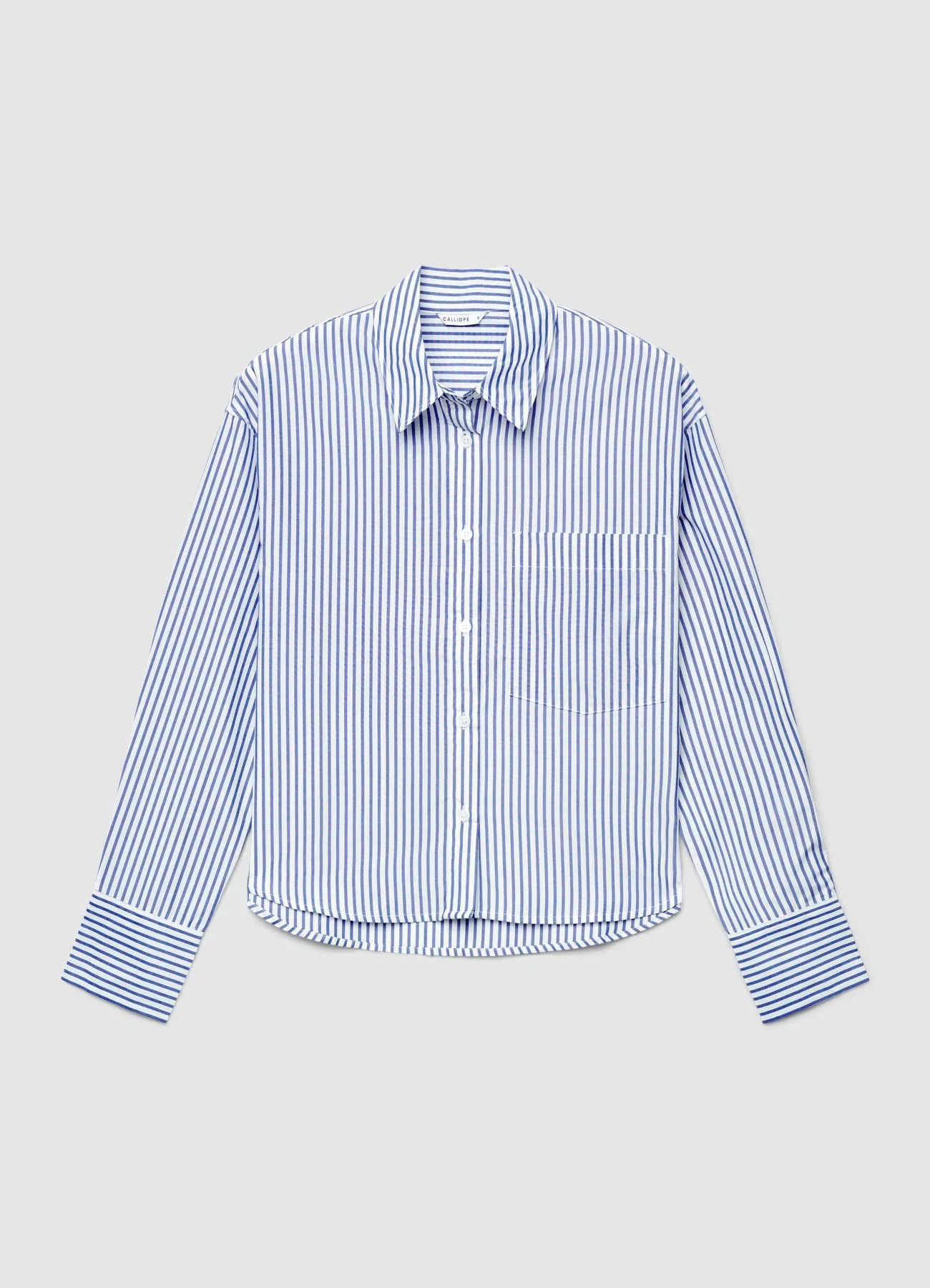 Camicia a righe con taschino - Image 6