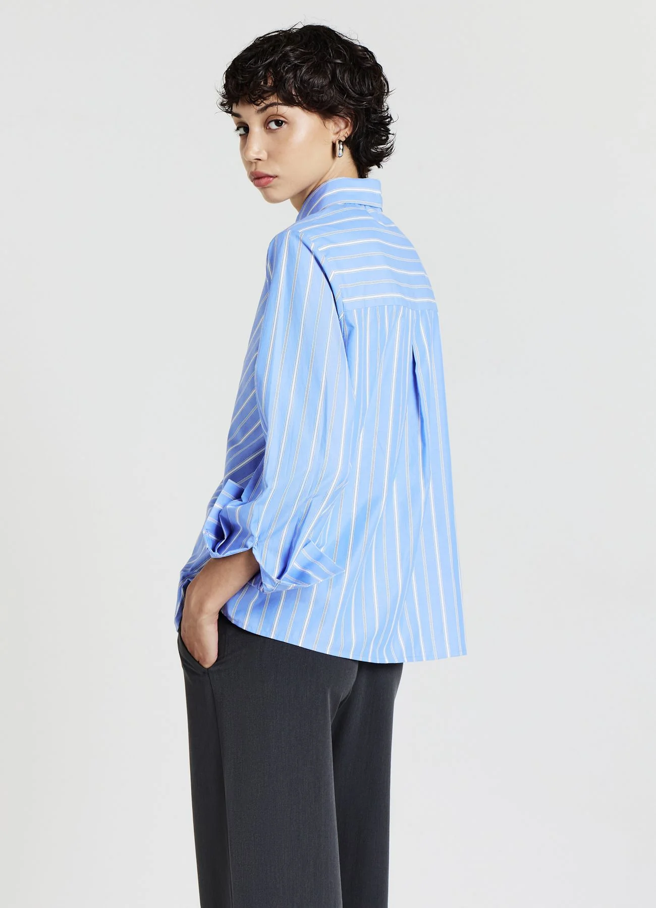 Camicia a righe diagonali - Image 2