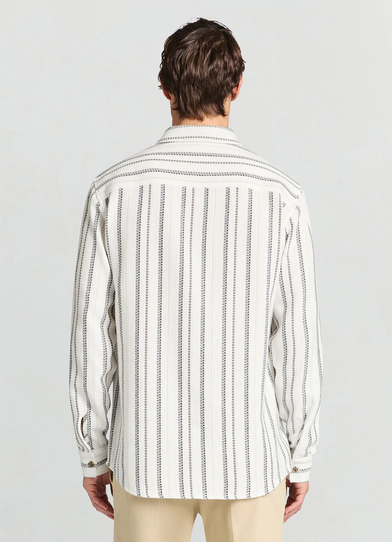 Camicia a righe jacquard