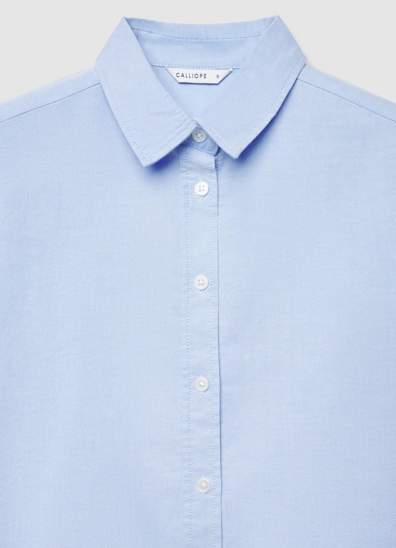 Camicia a tinta unita con colletto classico - Image 5