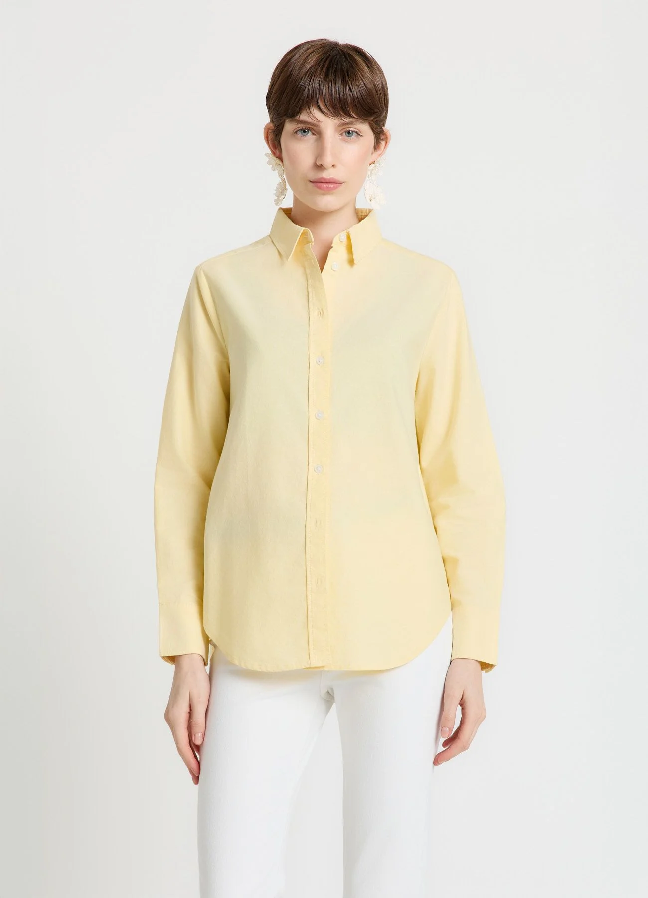 Camicia a tinta unita con colletto classico - Image 2