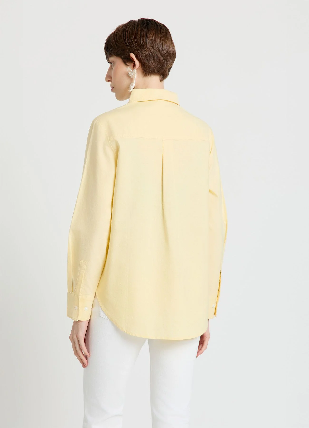 Camicia a tinta unita con colletto classico - Image 3