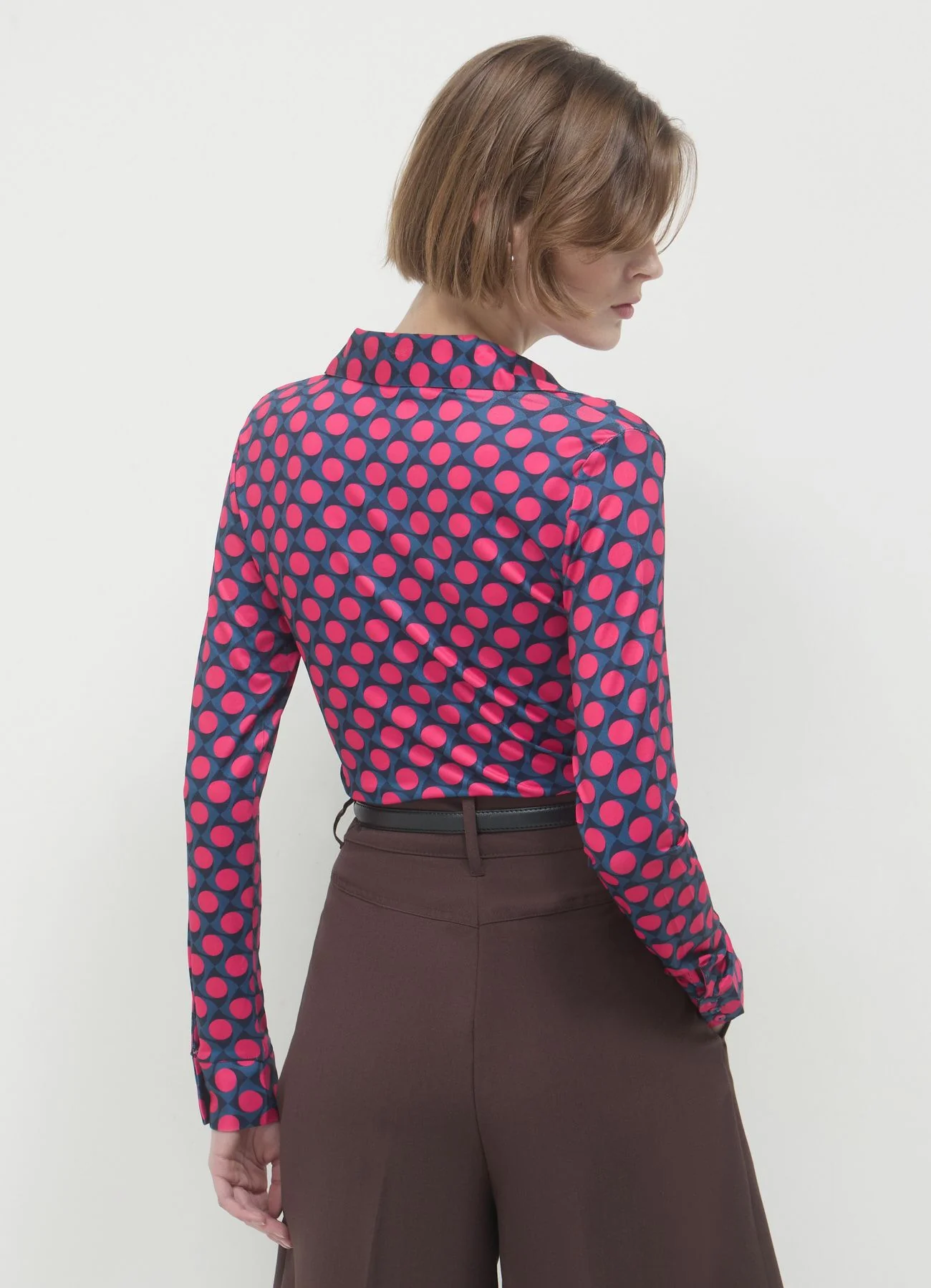 Camicia avvitata fantasia geometrica