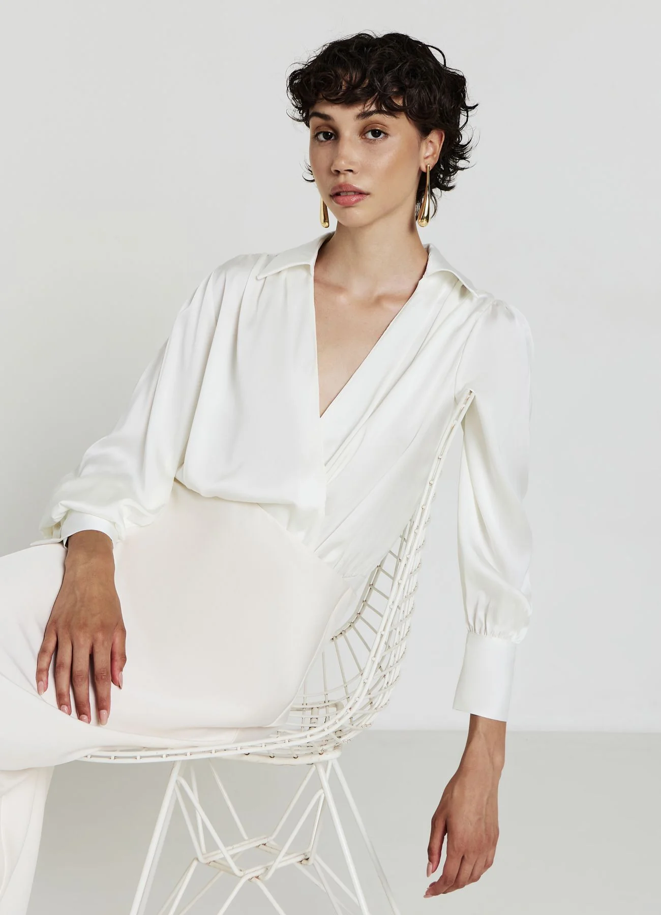 Camicia body in simil satin - Image 8
