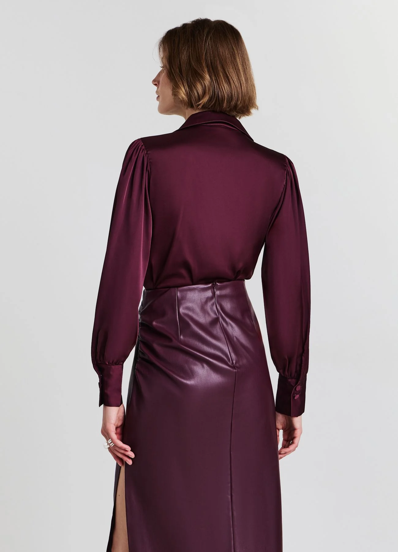 Camicia body in simil satin - Image 3