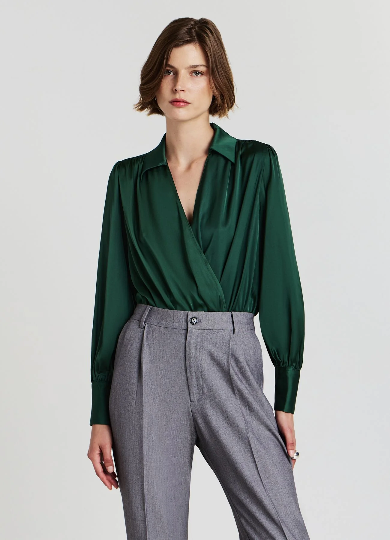 Camicia body in simil satin - Image 2