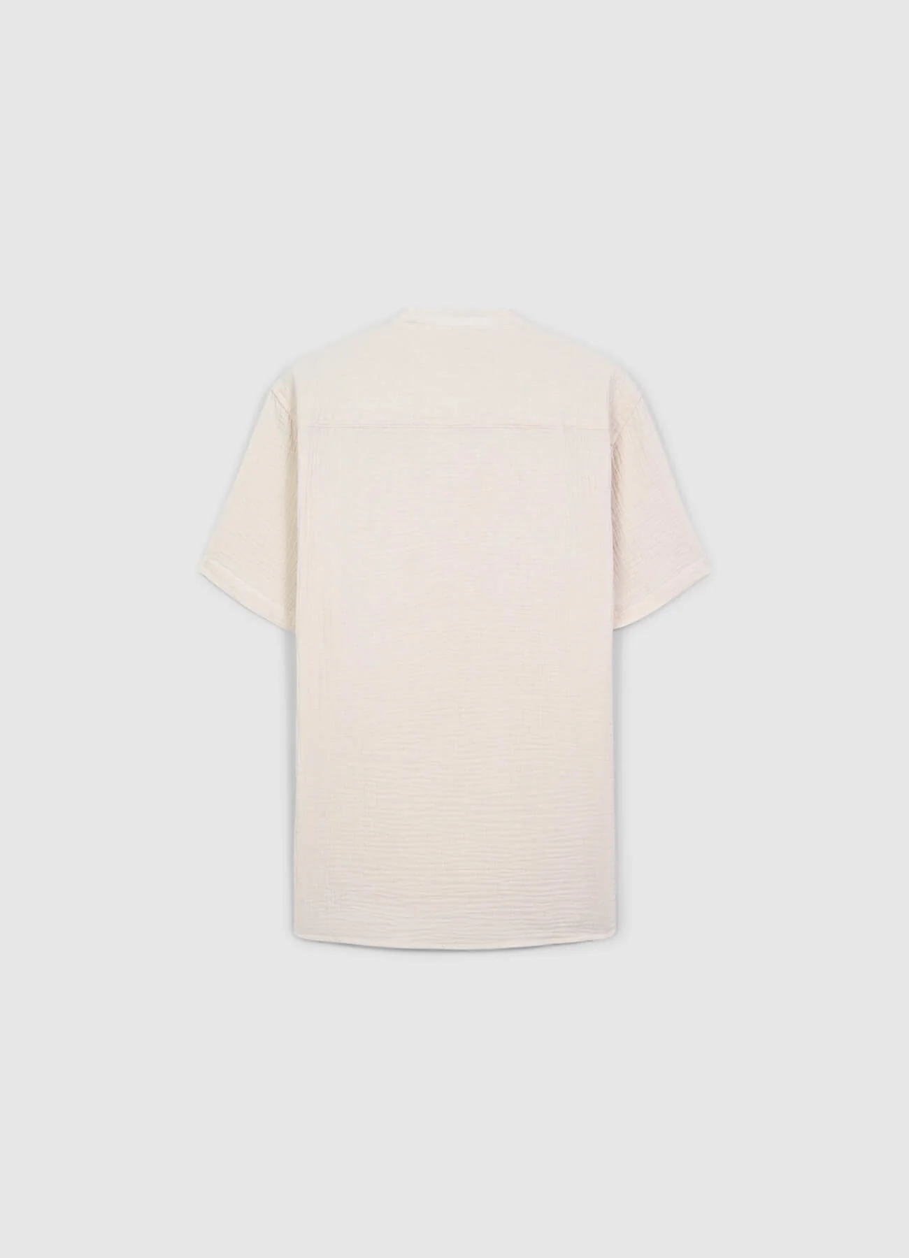 Camicia bottoncini tessuto goffrato - Image 4