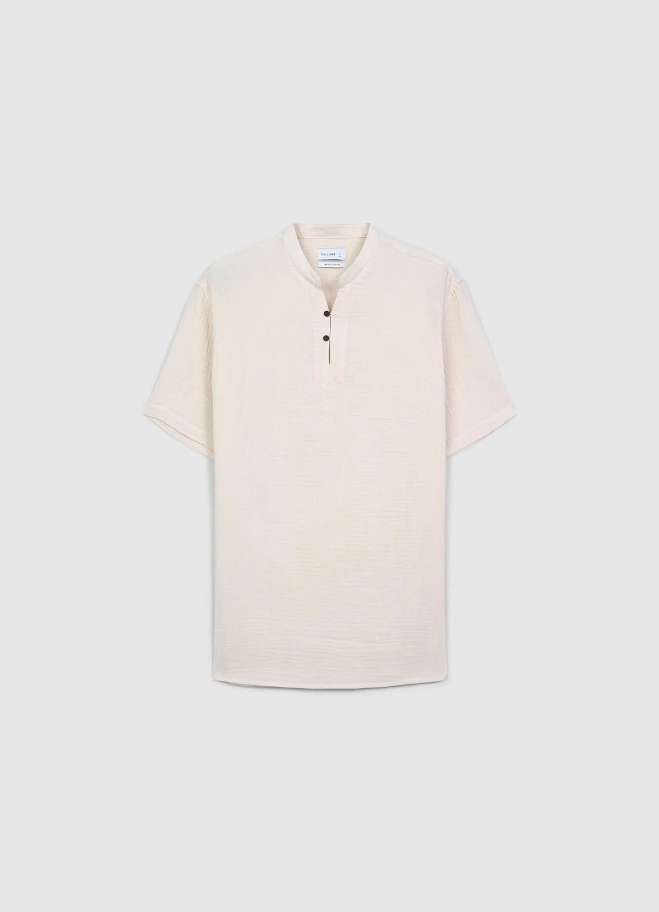 Camicia bottoncini tessuto goffrato - Image 6