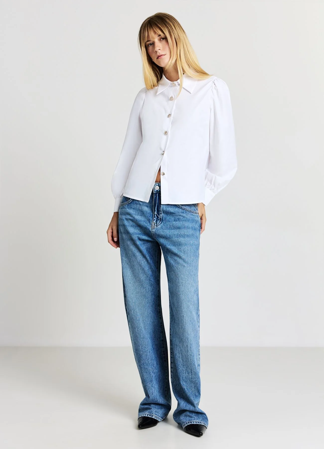 Camicia bottoni oro