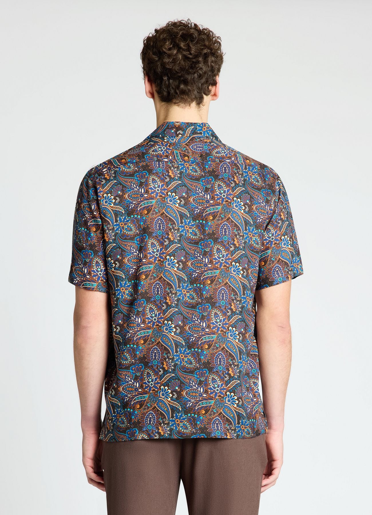 Camicia bowling a maniche corte con stampa paisley - Image 3