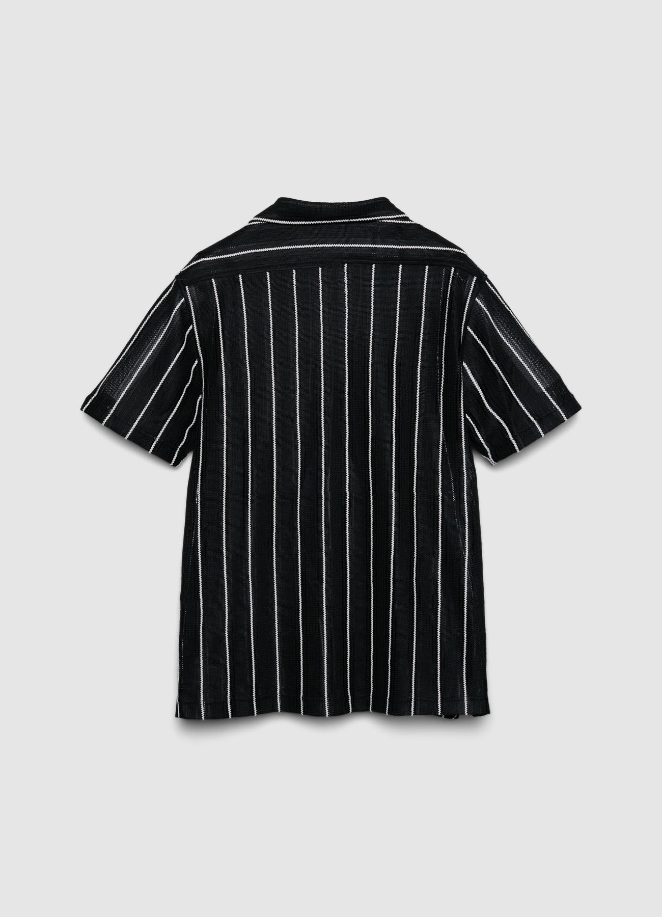Camicia bowling a righe traforata - Image 5