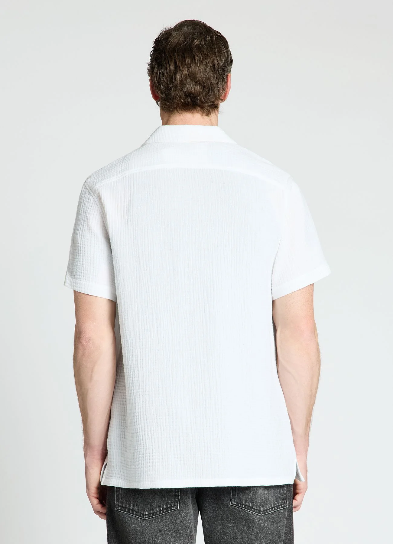 Camicia bowling a tinta unita - Image 2
