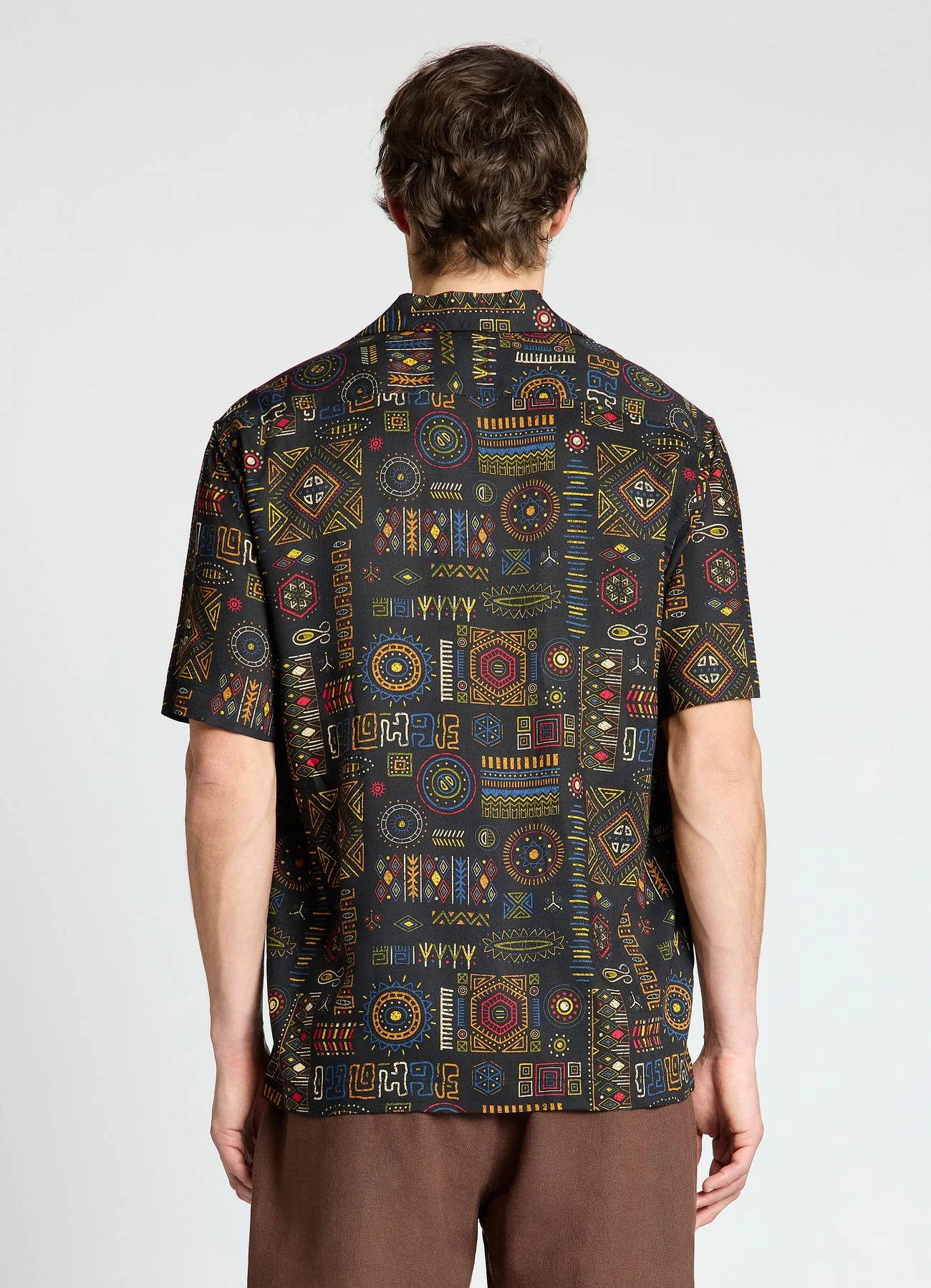 Camicia bowling con stampa etnica - Image 3