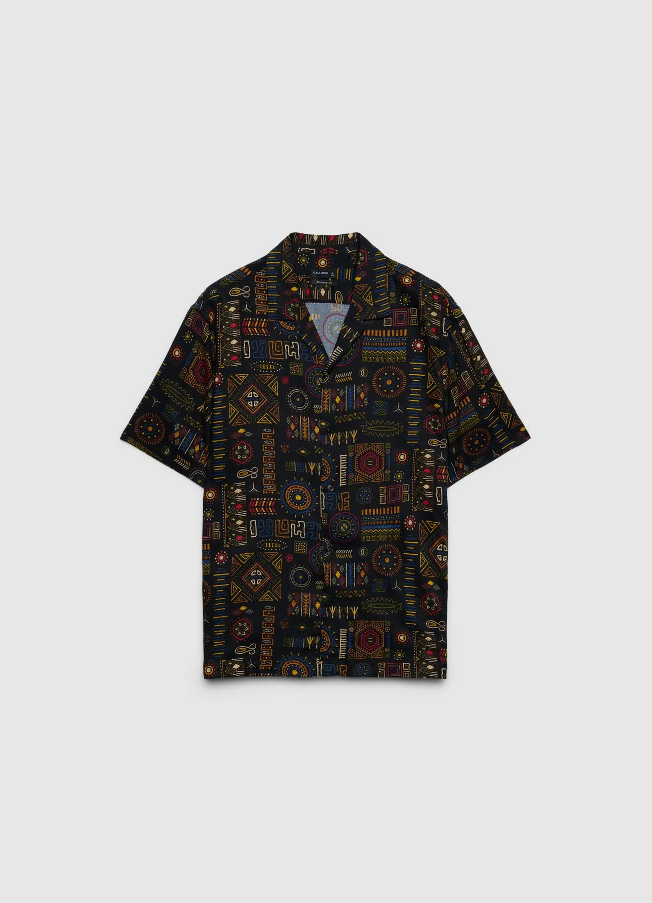 Camicia bowling con stampa etnica - Image 4