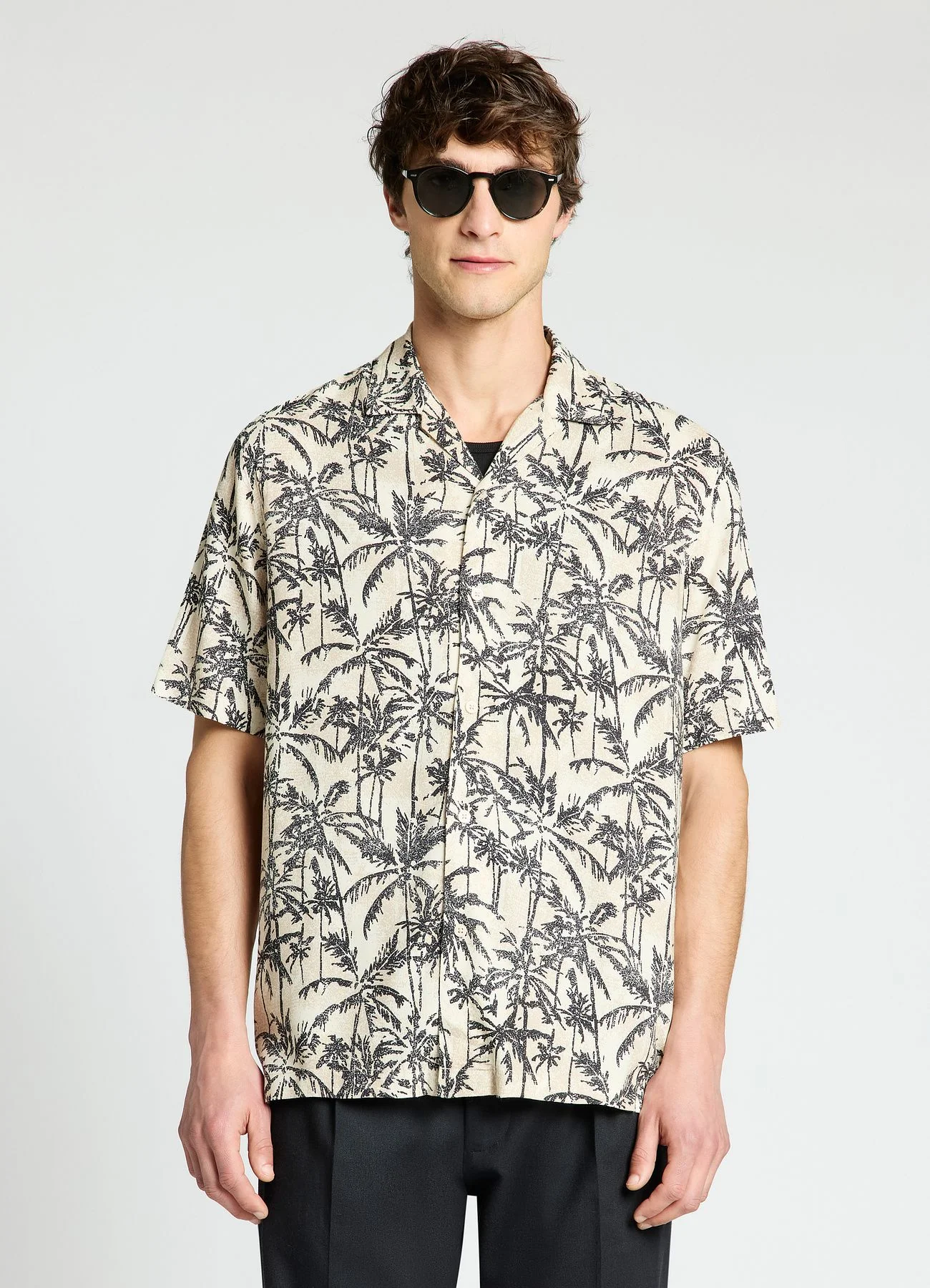 Camicia bowling con stampa palme - Image 2