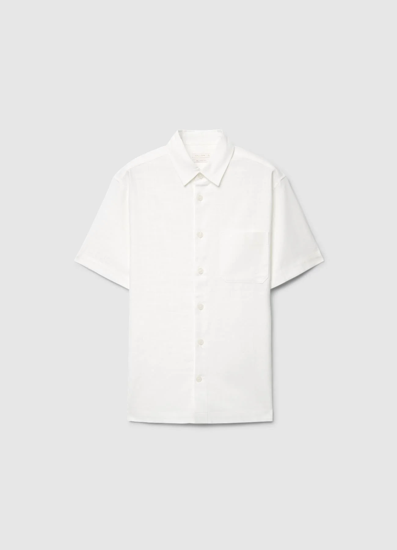 Camicia bowling con taschino a tinta unita - Image 4